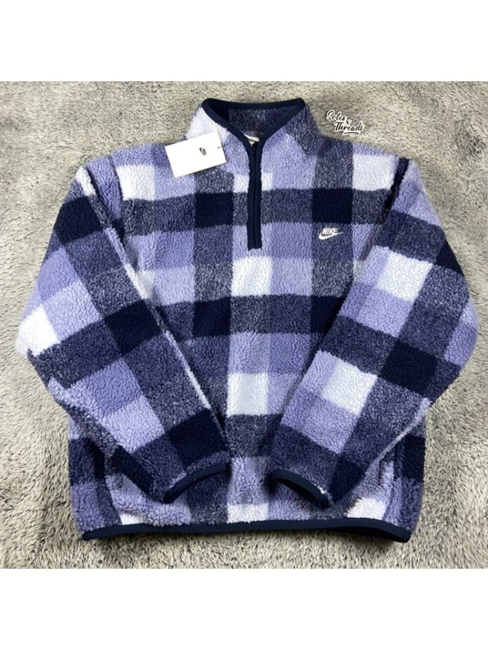 Nike Club Seasonal Winterized Fleece Half Zip Top Size Medium Men Obsidian